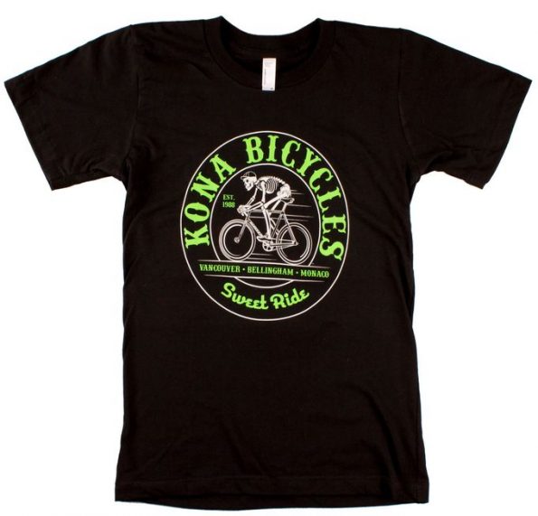 T-Shirt Skeleton Black Kona