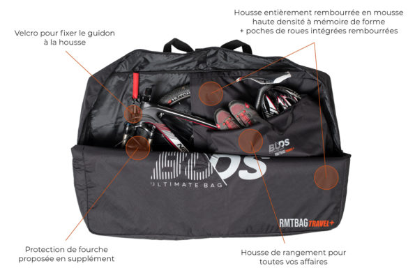 Housse vélo entièrement rembourrée RMTBag Travel Plus de Buds-Sports